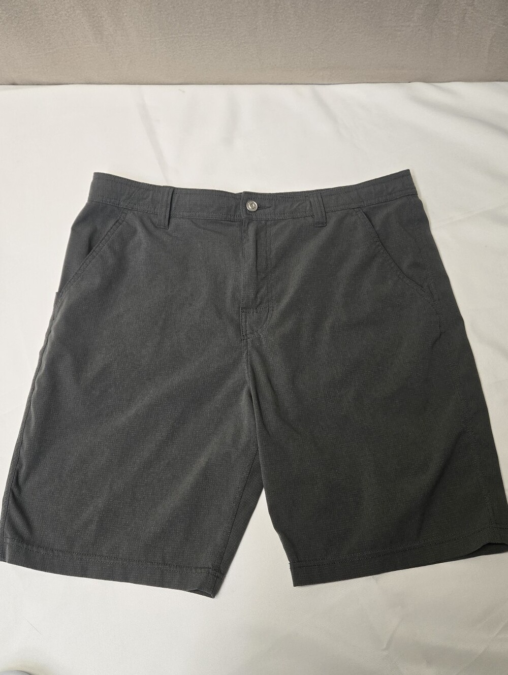 Prana Mens 36 Gray Furrow Lightweight Chino Performance Hiking Athletic Shorts